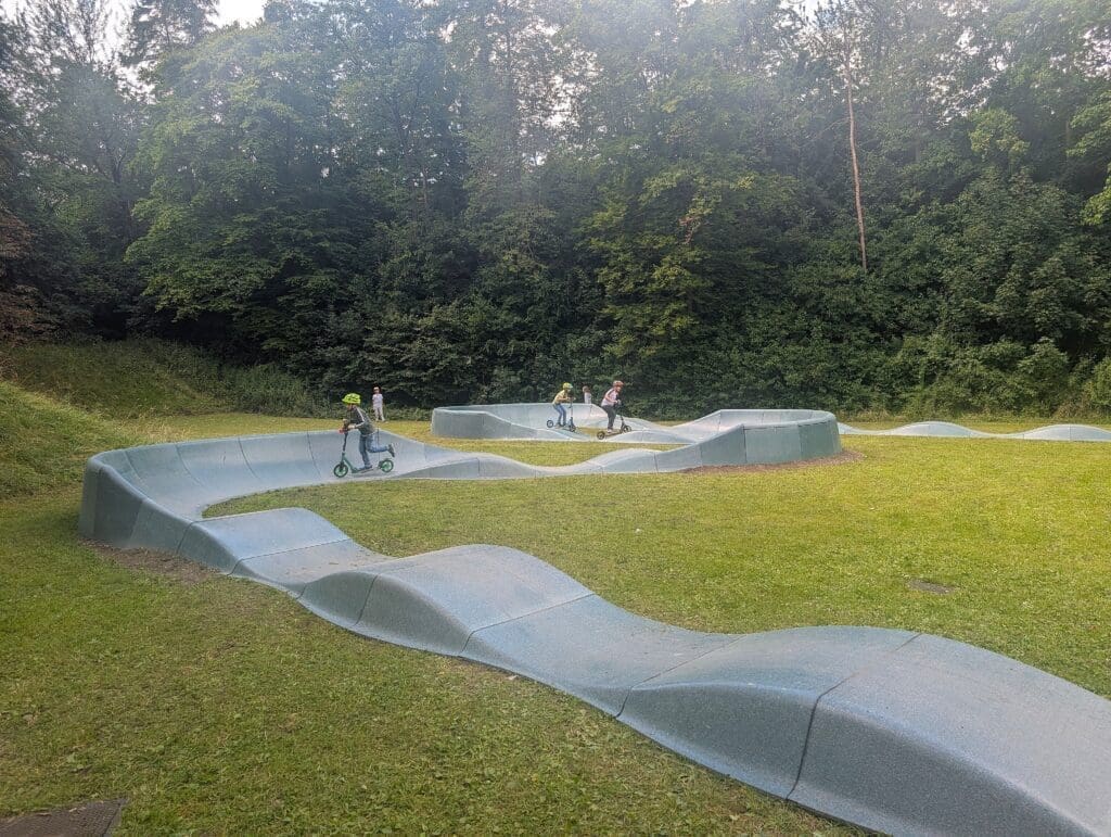 Pumptrack Nutzung bei Sportevent